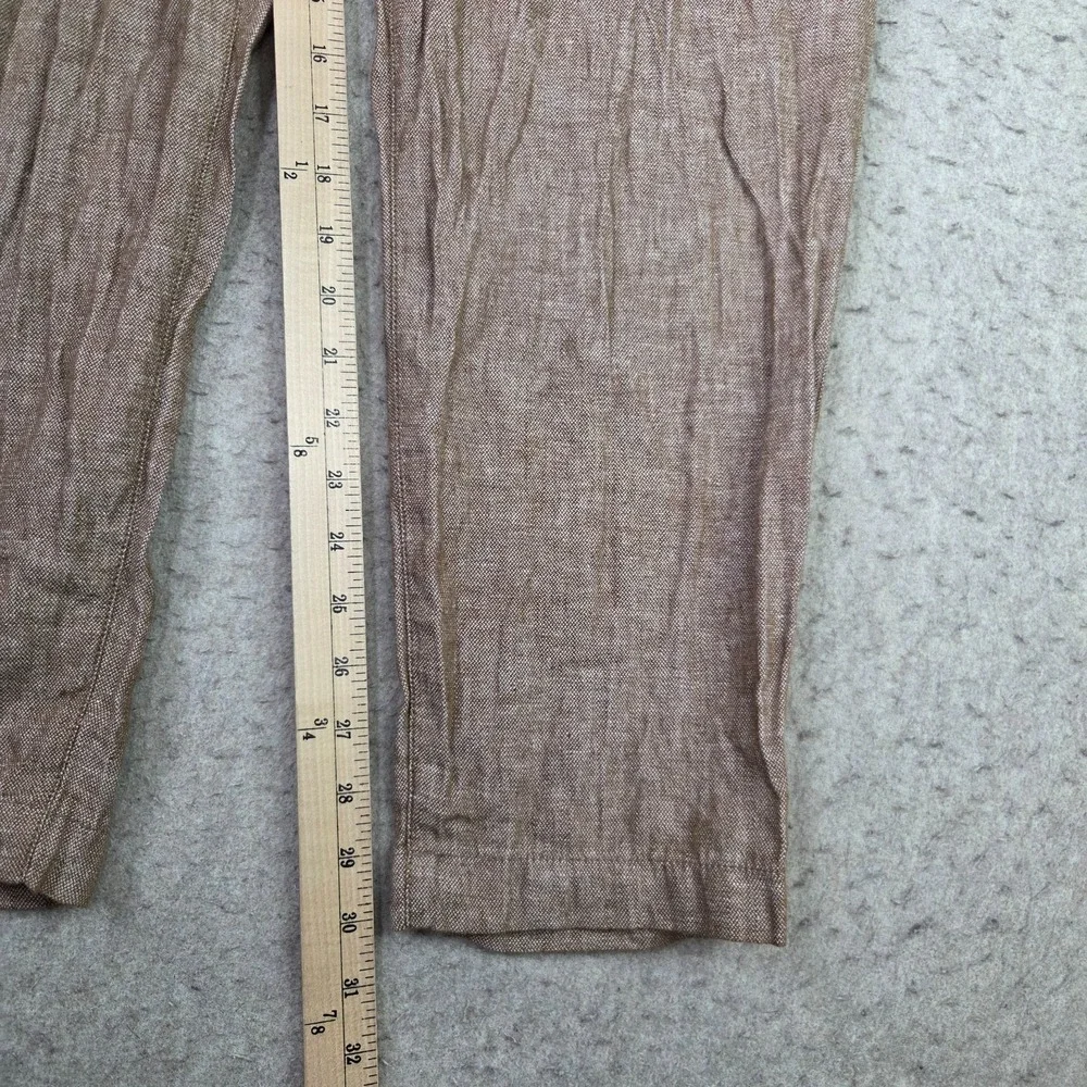 Banana Republic Mason Athletic Tapered Pants Mens 38x32 Tan Linen Cotton